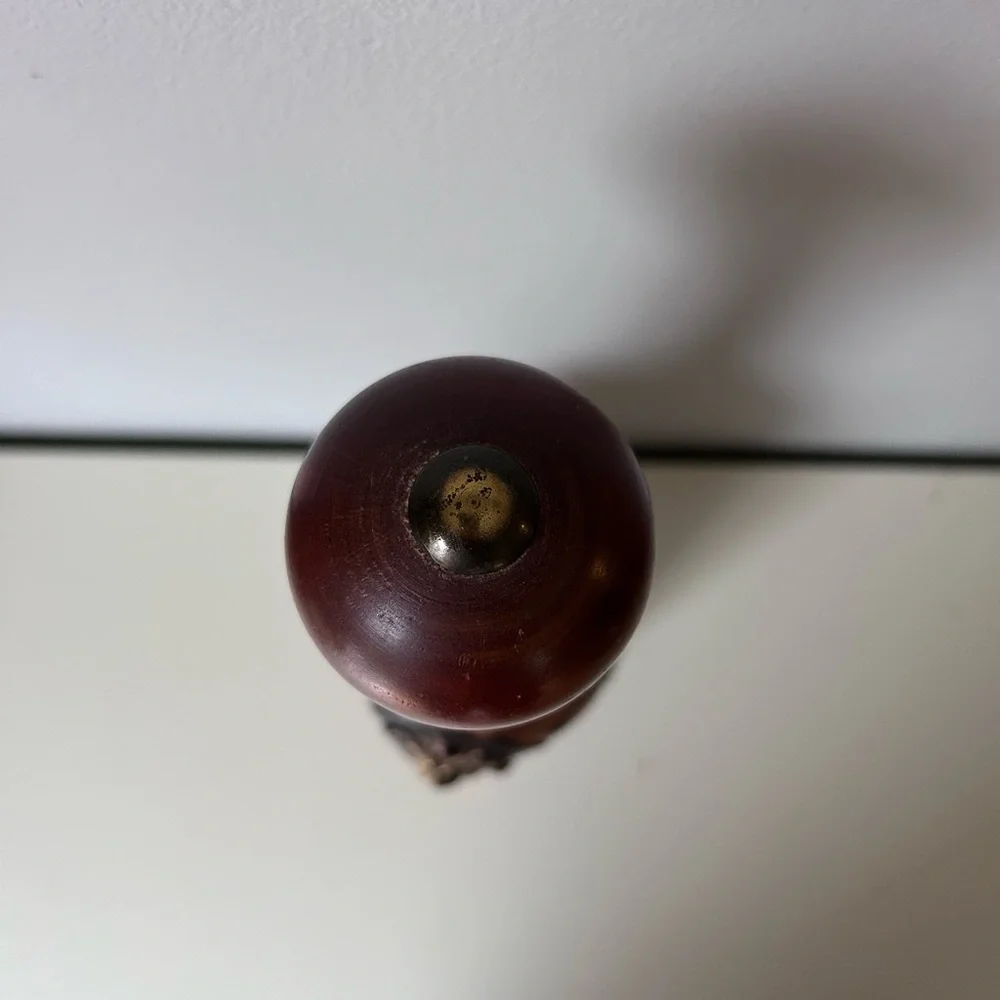 Vintage Italian Leather Wrapped Old World MCM Lions Head Bottle Decanter - Picture 7 of 8